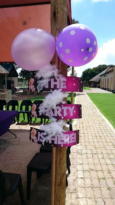 Kiddies Theme Parties not only make personalised party supplies, we can also do the entire party setup for you.