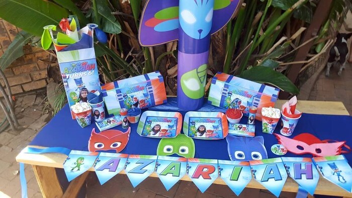 Kiddies Theme Parties hire out jumping castles for your PJ Masks party.