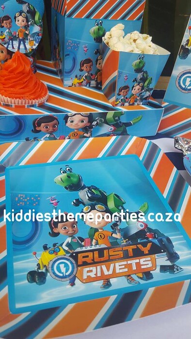 Kiddies Theme Parties offers complete Rusty Rivets party packages so you don't have to worry about a thing