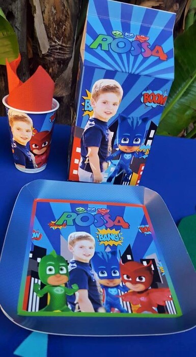 Kiddies Theme Parties hire out gazebos, picnic tables, umbrellas and photo boards for your PJ Masks party.