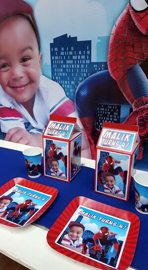 Kiddies Theme Parties hire out gazebos, picnic tables, umbrellas and photo boards for your Spiderman party.