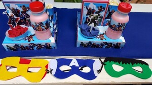 Kiddies Theme Parties not only make personalised Avengers party supplies, we can also do the entire party setup for you.