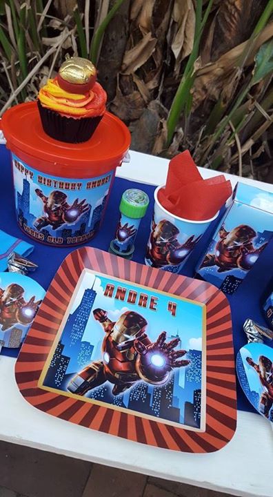 Ironman Party Supplies for Andre's 4th birthday