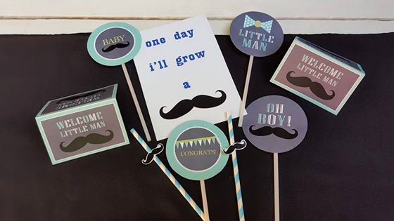 Little Man Mustache baby shower decor